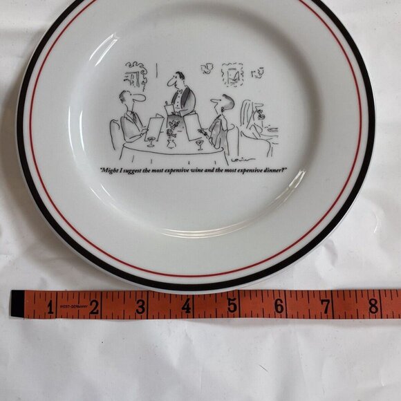 Vintage 1998 Restoration Hardware The New Yorker Exclusive   8” Cartoon Plate - Picture 4 of 4